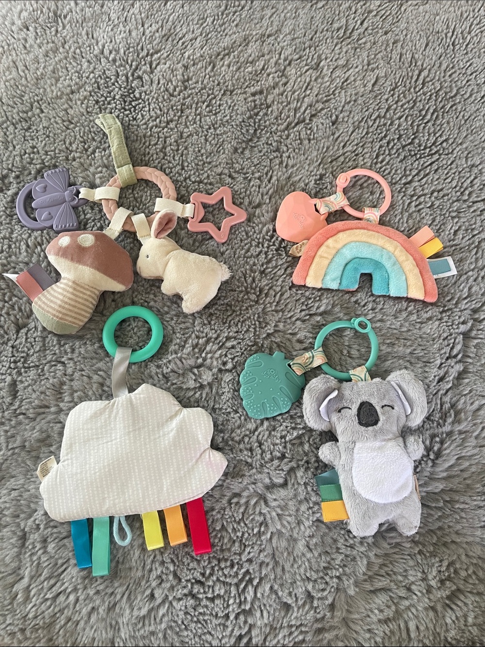 Itsy Ritzy Panda Crate Cloud Baby toy Lot Koala Rainbow Bunny Mushroom